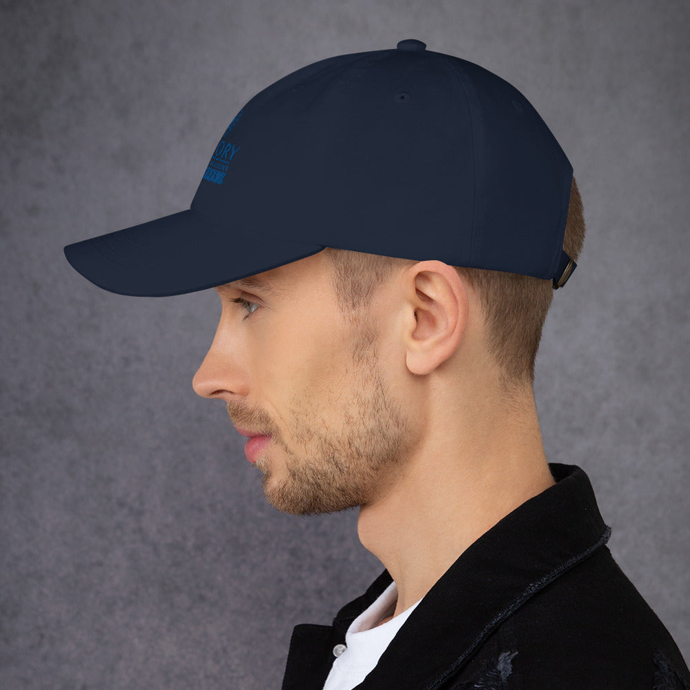 Blue Embroidered Hat