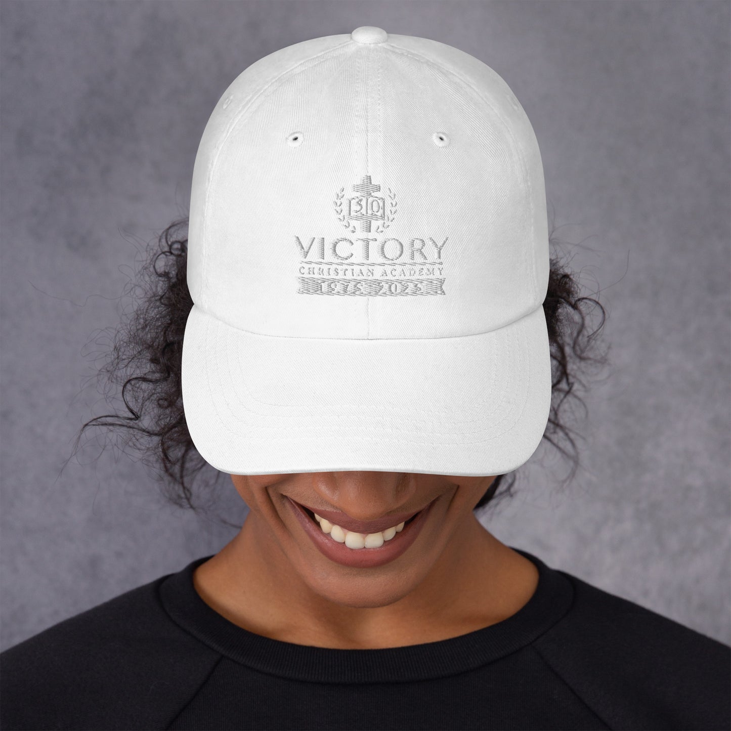 50th Anniversary White Embroidered Hat