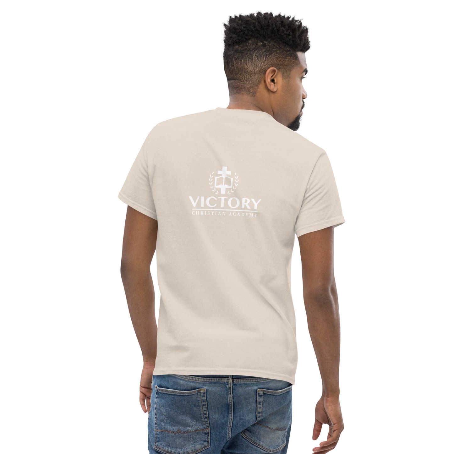 White VCA back logo Unisex classic tee