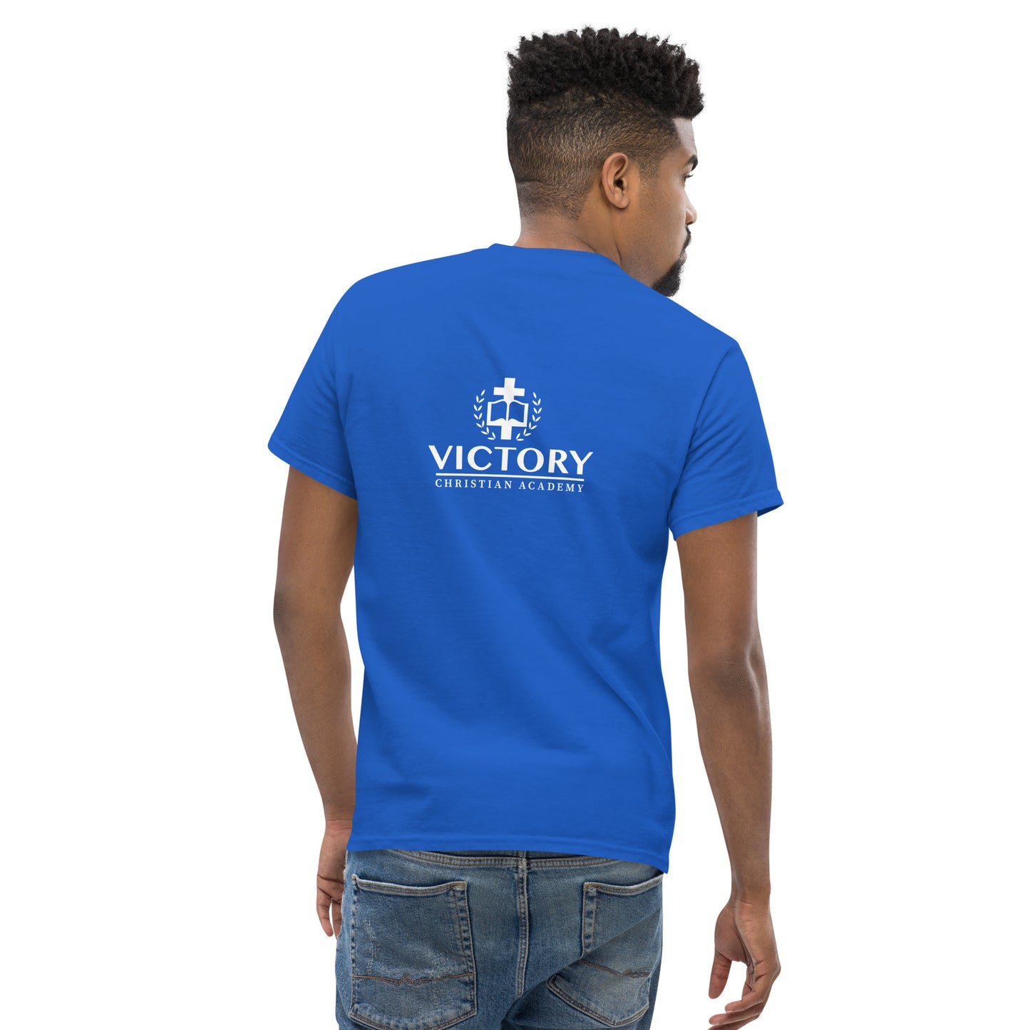 White VCA back logo Unisex classic tee