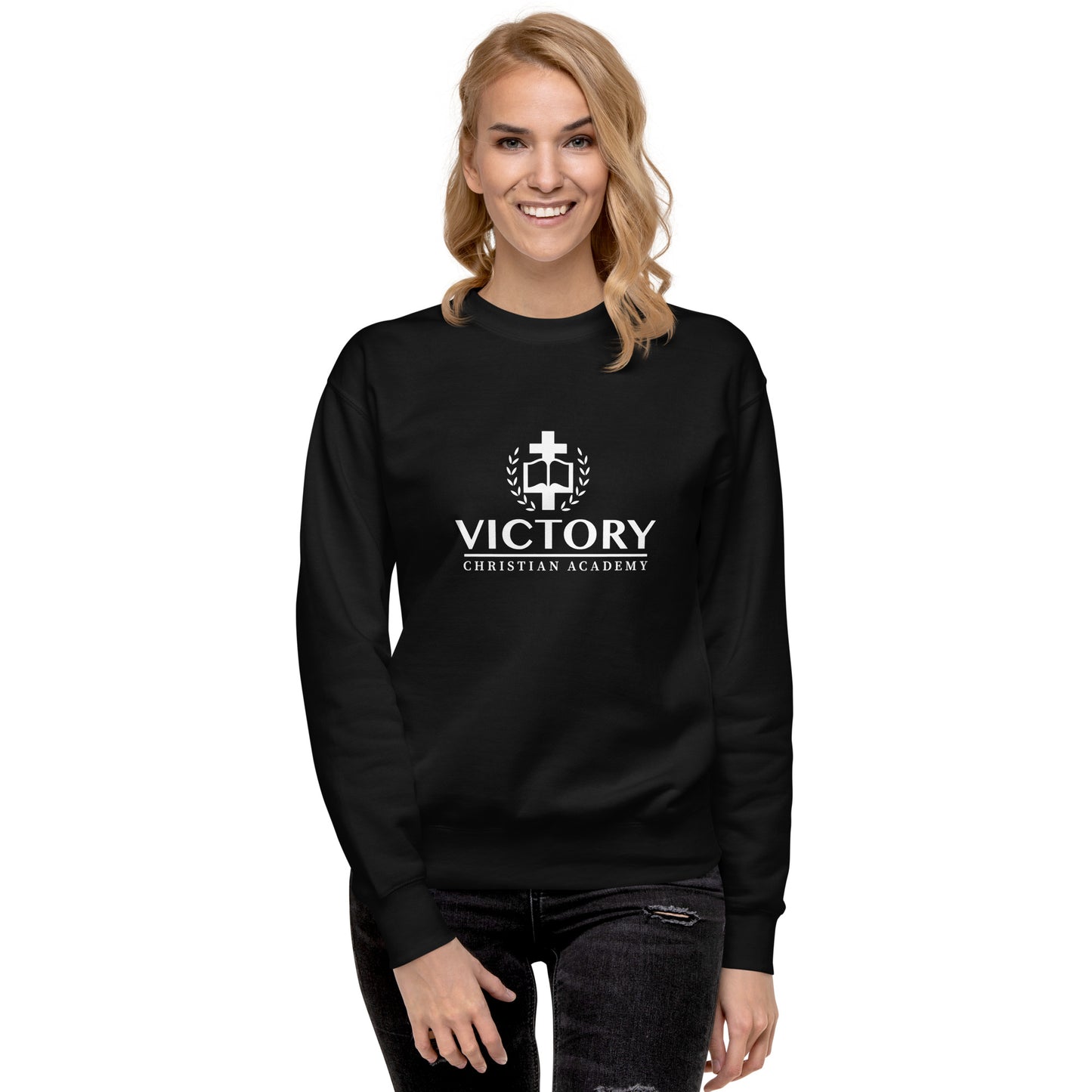 VCA White Logo Unisex Premium Sweatshirt