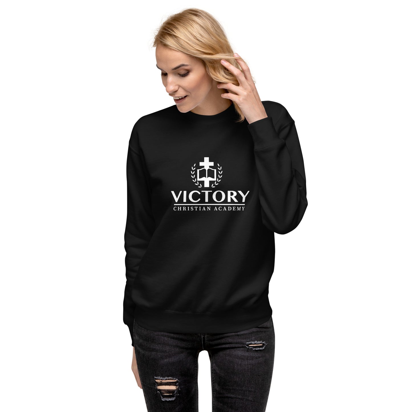 VCA White Logo Unisex Premium Sweatshirt