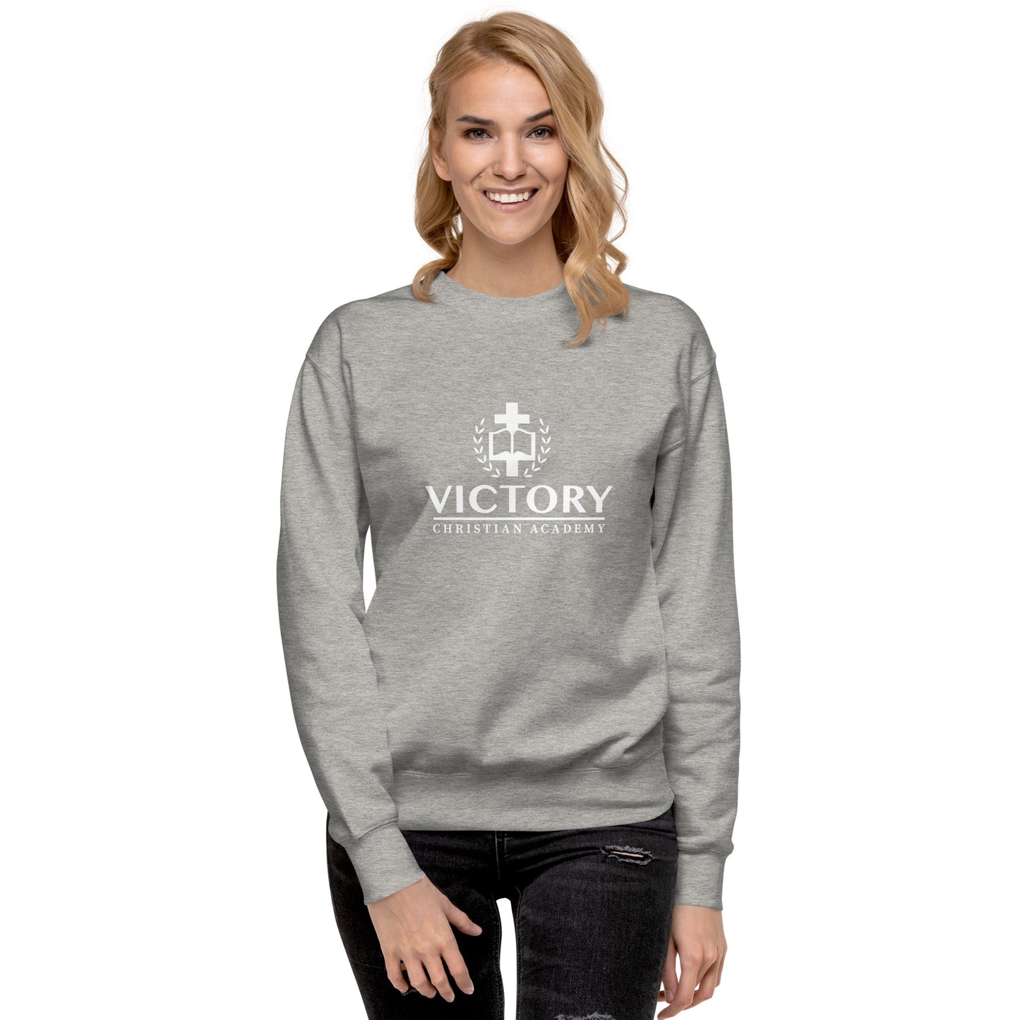 VCA White Logo Unisex Premium Sweatshirt