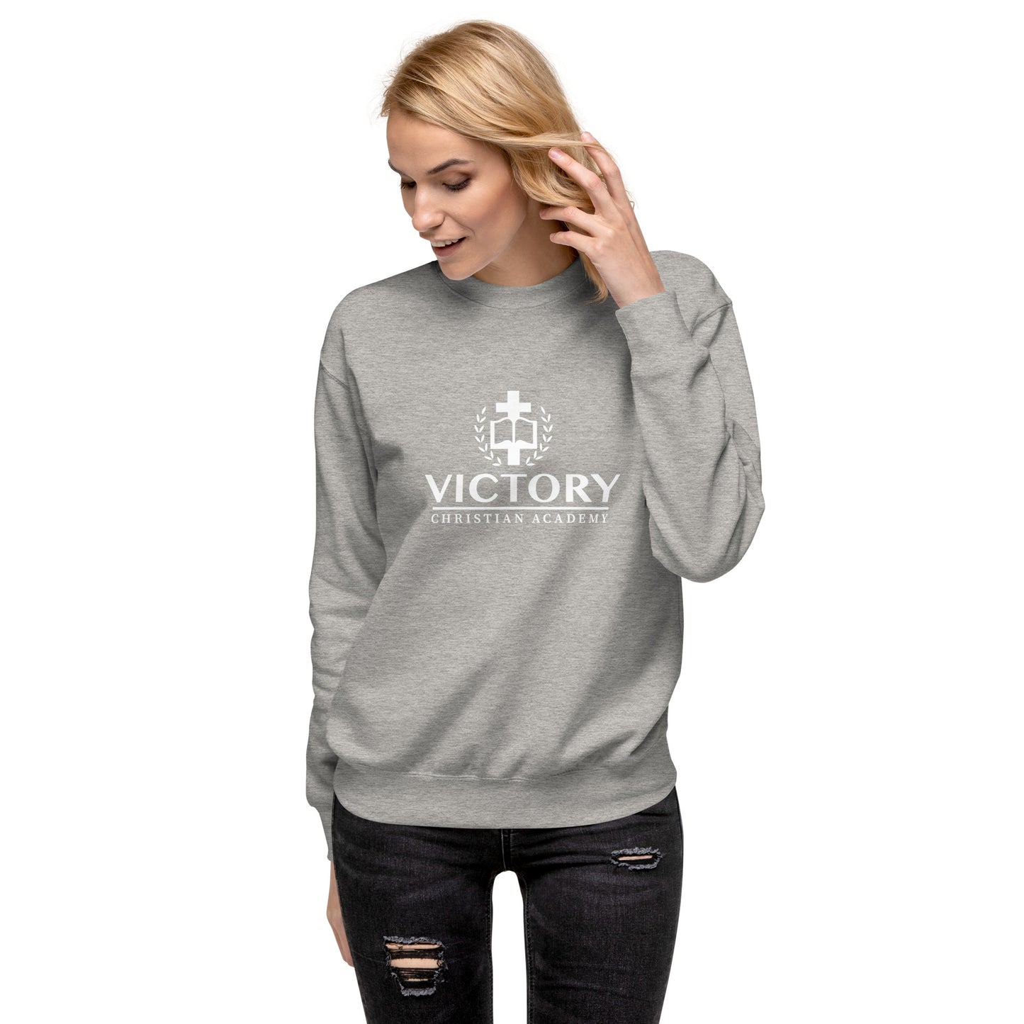 VCA White Logo Unisex Premium Sweatshirt