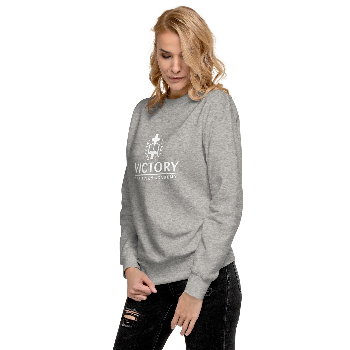 VCA White Logo Unisex Premium Sweatshirt