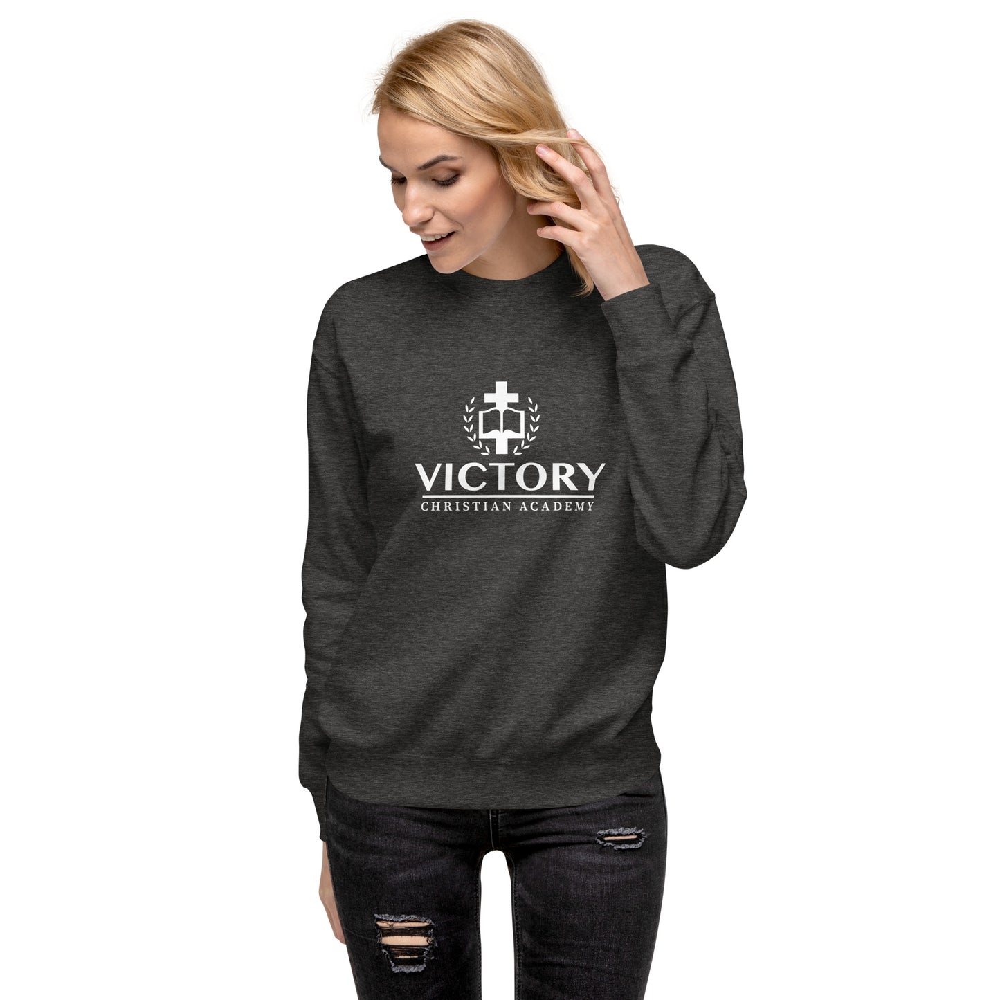 VCA White Logo Unisex Premium Sweatshirt