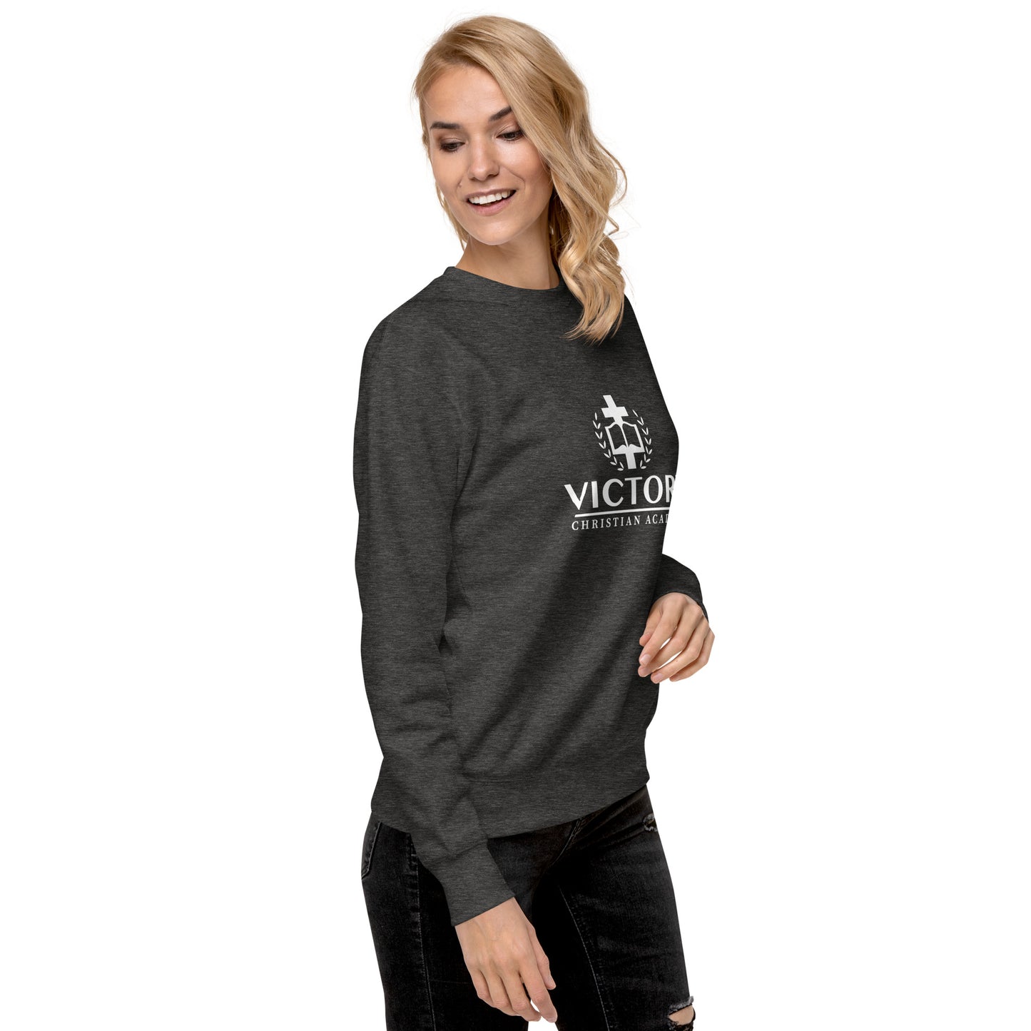 VCA White Logo Unisex Premium Sweatshirt