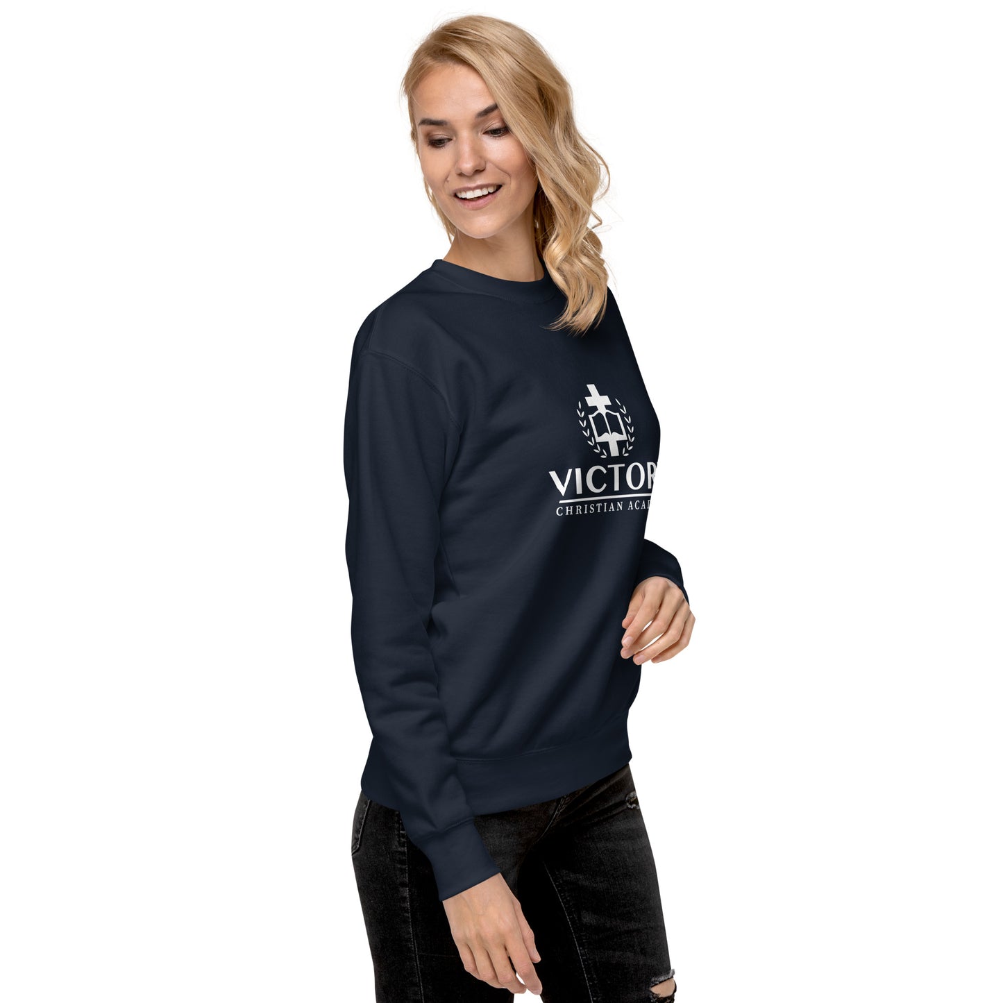 VCA White Logo Unisex Premium Sweatshirt