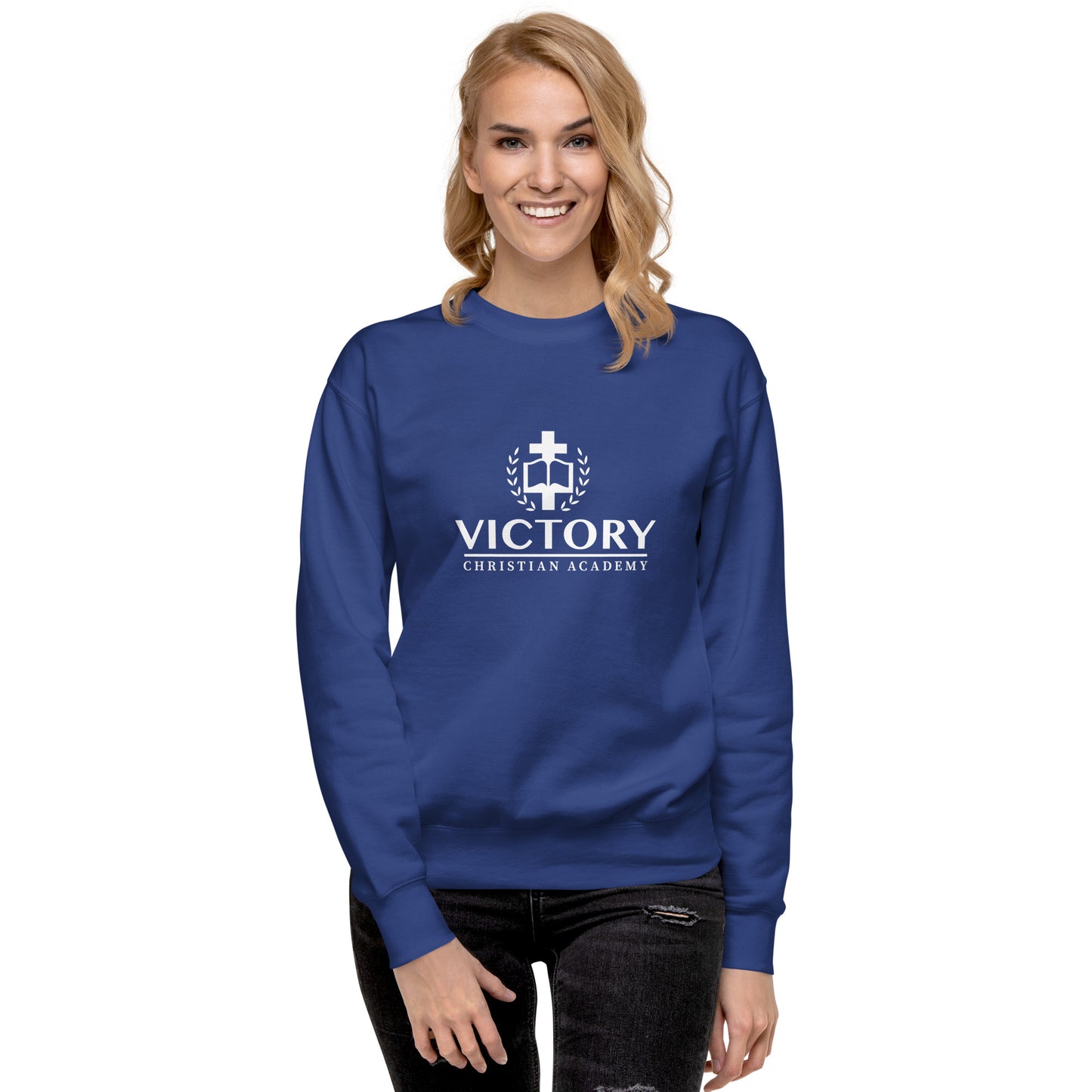 VCA White Logo Unisex Premium Sweatshirt