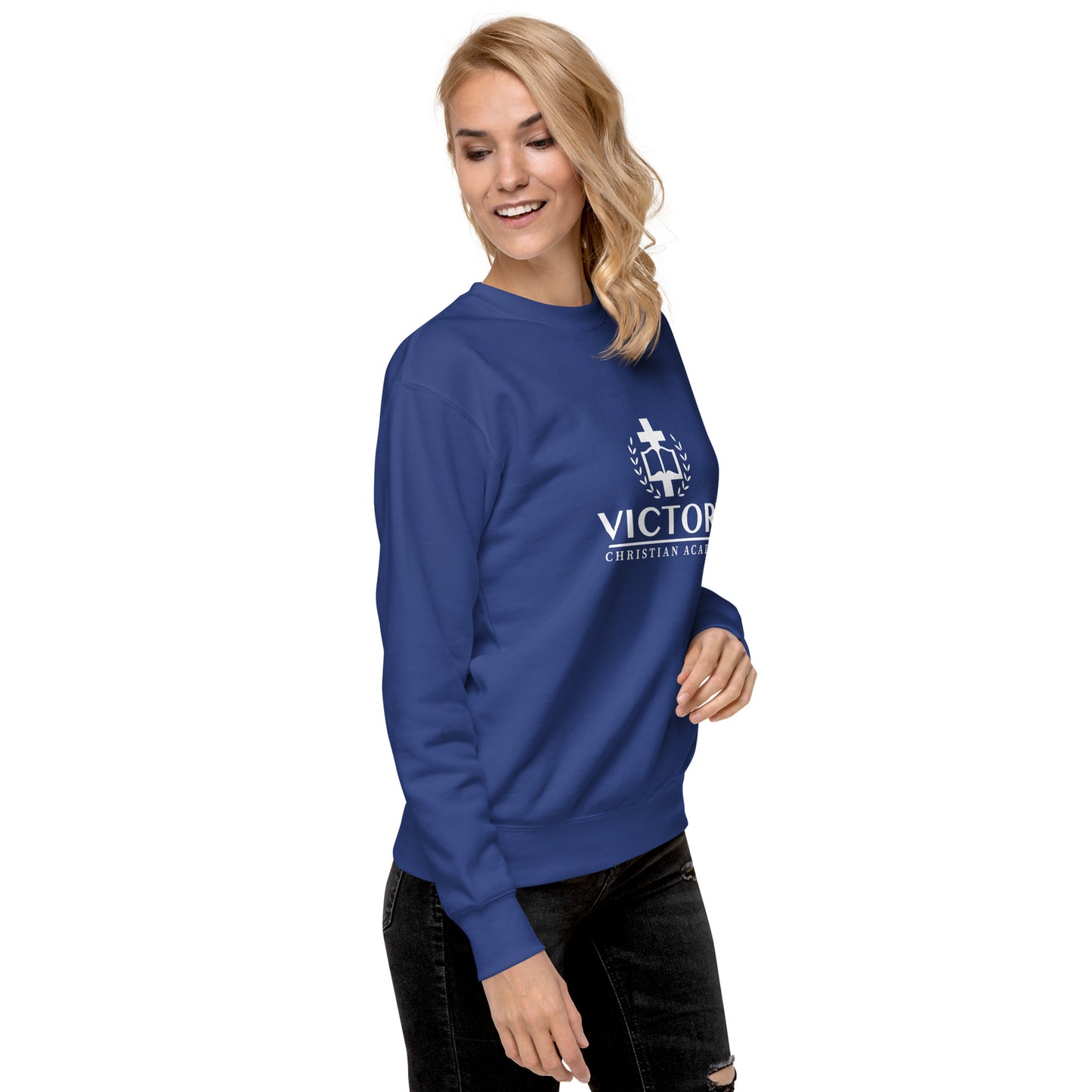 VCA White Logo Unisex Premium Sweatshirt