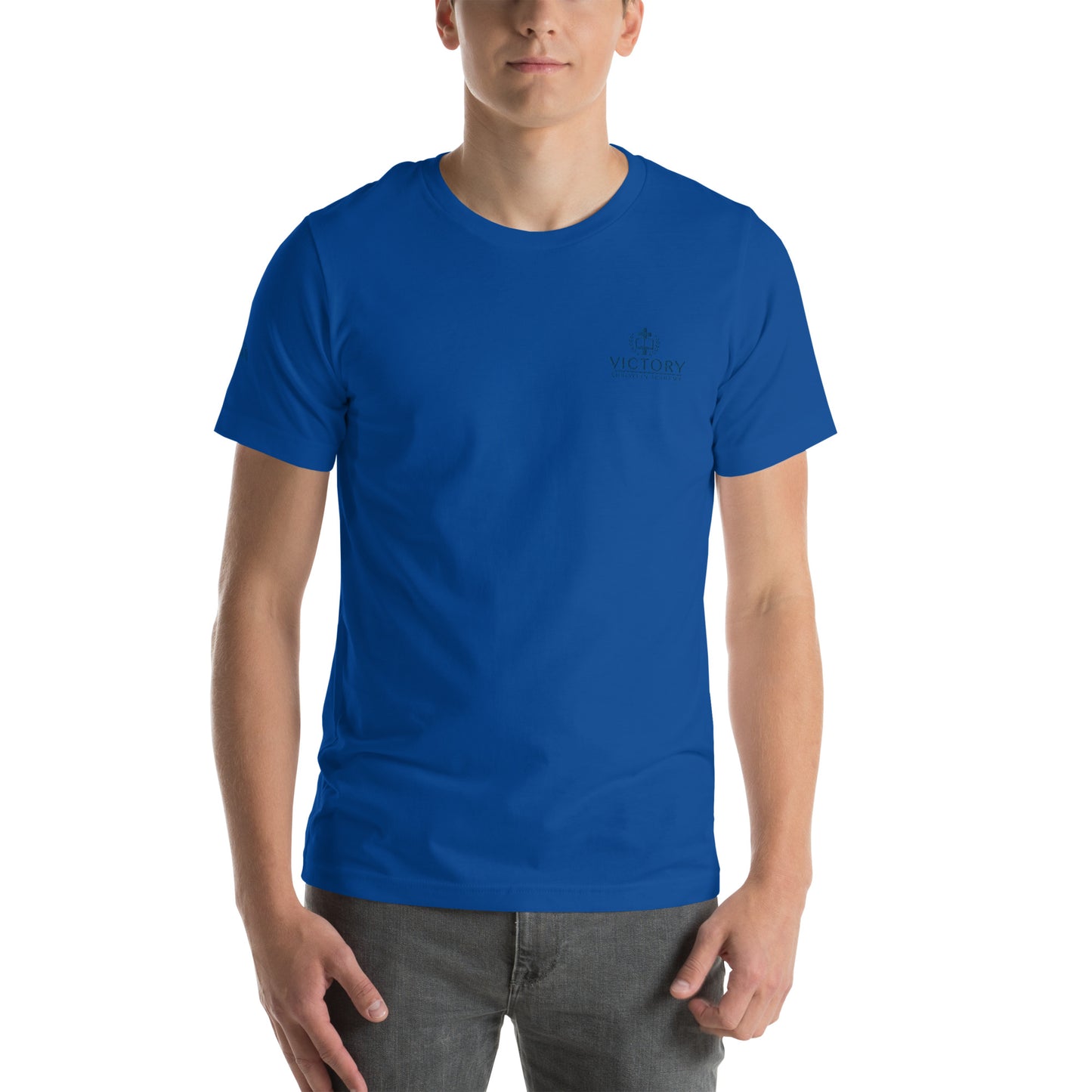 Unisex Royal Embroidered 2 logo t-shirt