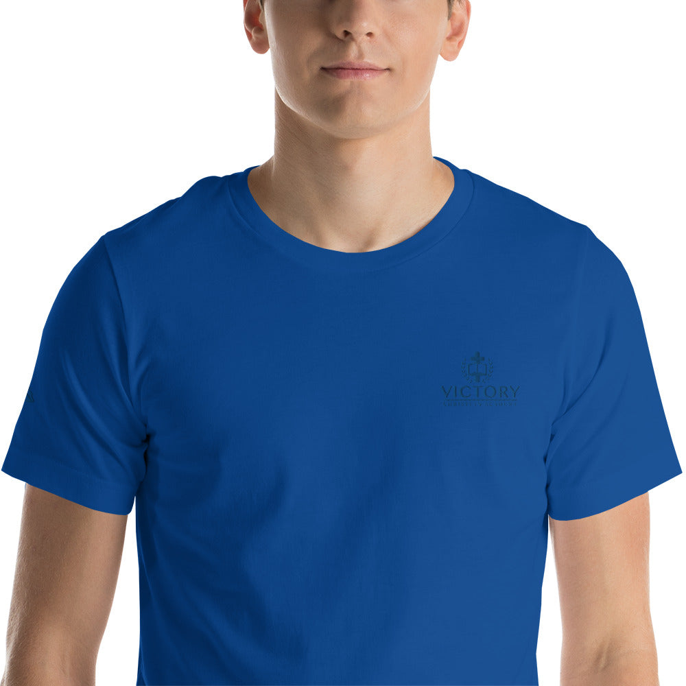 Unisex Royal Embroidered 2 logo t-shirt